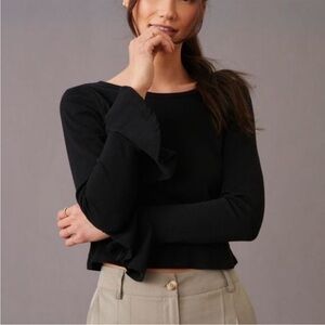 Maeve by Anthropologie Flouncy Bell Sleeve Tee